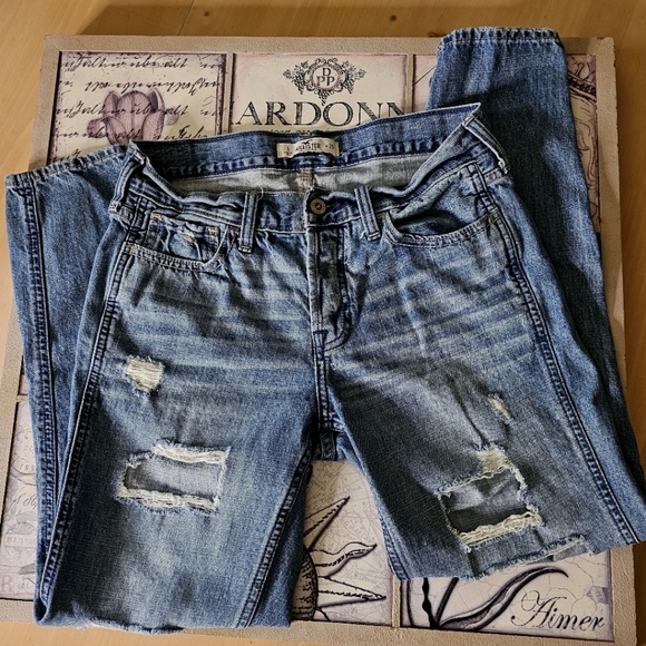 Hollister Jeans Hollister Skinny Distressed Low Rise Ankle Jeans